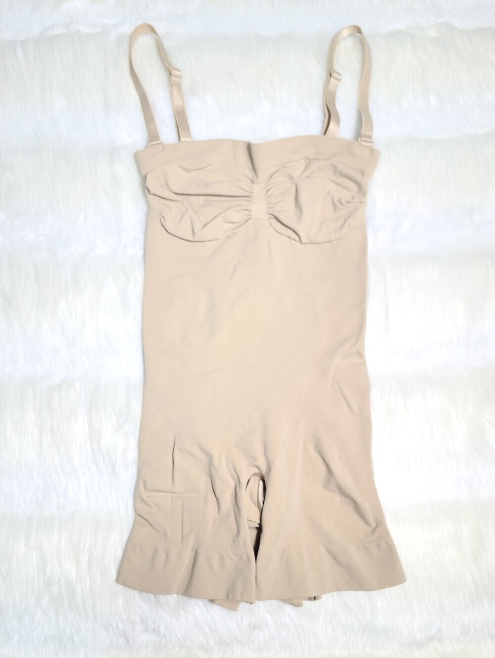 SKIMS Seamless Sculpt Strapless Mid Thigh Bodysuit Clay Small With Straps NEW
